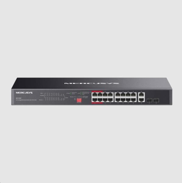 MERCUSYS switch MS120GP (16xGbE, 14xPoE+, 2xGbE/ SFPcombo, 192W)