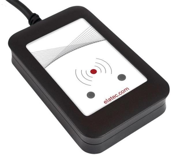 Elatec RFID čtečka black,  RS232 cable 2.0m,  integrated 125kHz+13.56MHz antenna