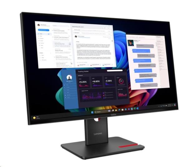Lenovo ThinkVision/ ThinkVision T27UD-40 Monitor/ 27"/ QLED/ 4K UHD/ 60Hz/ 6ms/ Čierna/ 3R