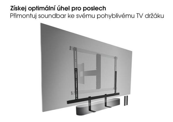 Vogel"s Univerzální soundbar držák,  uchycení na TV držák,  nastavení šířky a výšky5