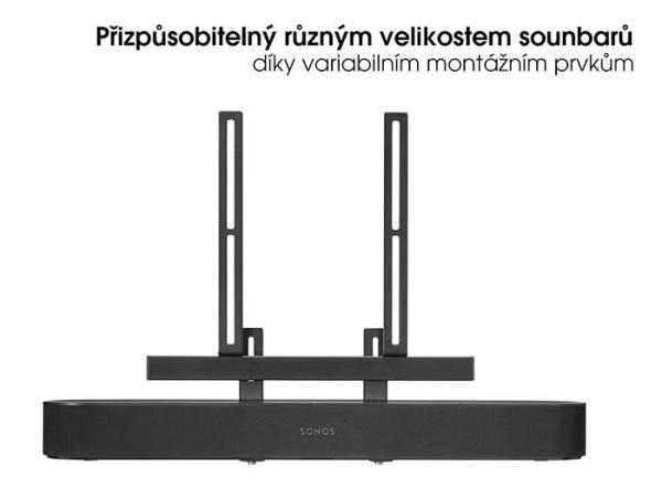 Vogel"s Univerzální soundbar držák,  uchycení na TV držák,  nastavení šířky a výšky7