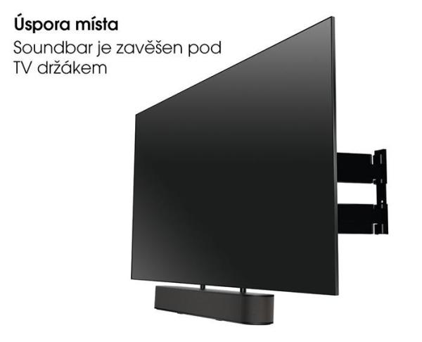 Vogel"s Univerzální soundbar držák,  uchycení na TV držák,  nastavení šířky a výšky9