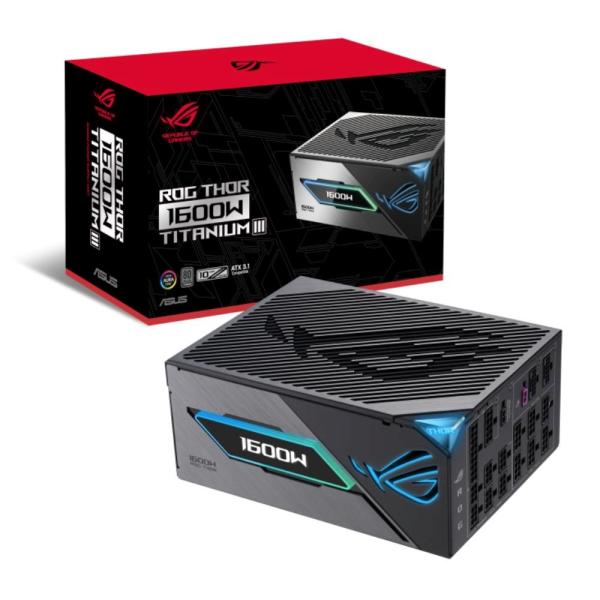 ASUS zdroj ROG THOR 1600W Titanium III,  135mm,  Plně modulární,  80 Plus Titanium,  ATX 3.1