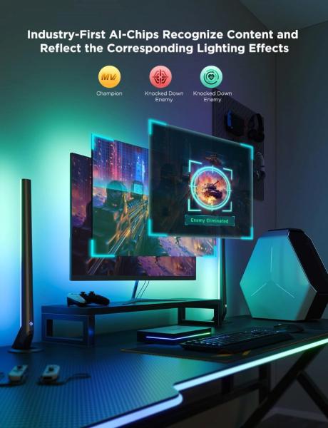 Govee AI Sync Box Kit 2 Smart sada PC osvětlení 27-34" + LED panely3