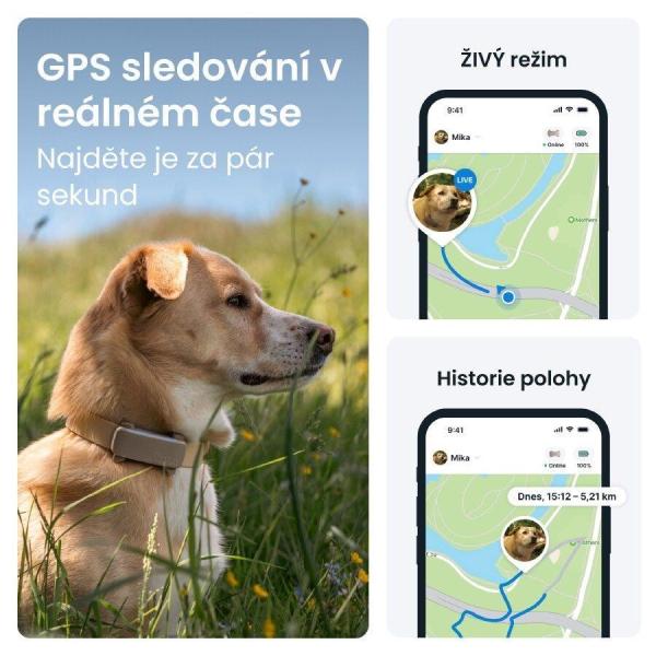 Tractive DOG 6 – GPS lokátor pro psy a monitor zdraví,  hnědý2