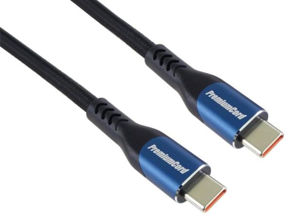 PremiumCord USB-C kábel, 3m/ 5A/ 100W/ 20Gbits