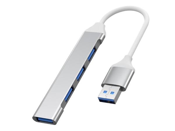PremiumCord Hub USB3.2A na USB3.2 A + 3x USB2.0 A,  SuperSpeed 5Gbps,  hliníkové pouzdro