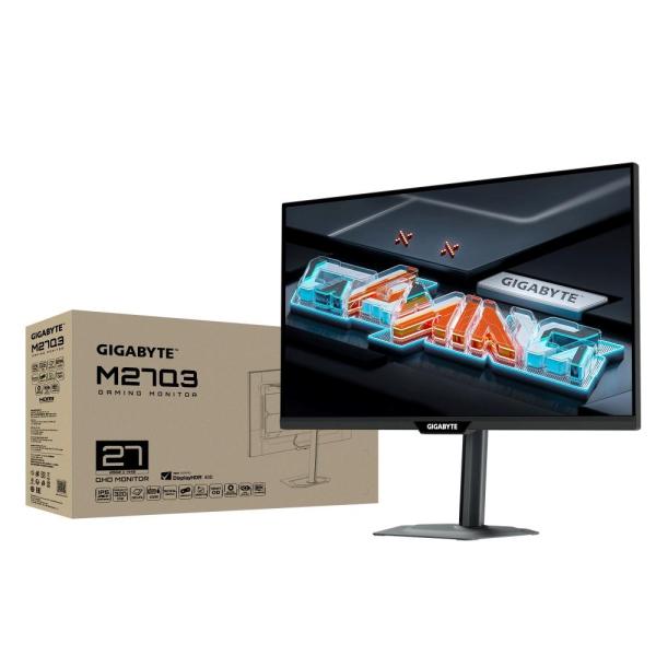 GIGABYTE LCD - 27" Gaming monitor M27Q3,  IPS,  2560 x 1440 QHD,  300Hz,  1000:1,  400cd/ m2,  1ms,  2xHDMI,  1xDP6