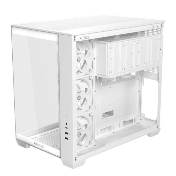 ASUS Case A32 PLUS TG ARGB,  ATX,  Průhledná bočnice,  4x 120mm ARGB Fan,  Bílá9