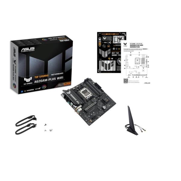ASUS MB Sc AM5 TUF GAMING A620AM-PLUS WIFI,  4xDDR5,  2xDP,  1xHDMI,  mATX3