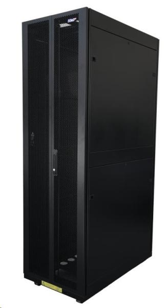 LEXI-Net 19" stojanový rozvaděč 42U 600x1000 rozebiratelný,  kolečka,  1000kg,  perforované dveře,  černý1