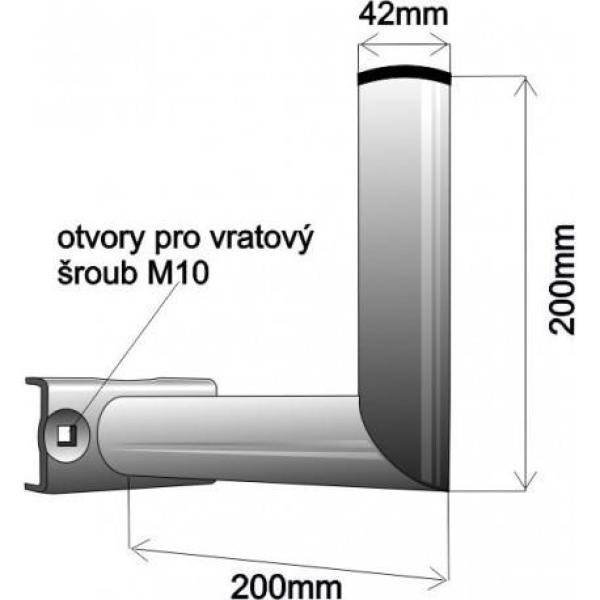 Držák antény na stožár,  žárový zinek,  délka 20cm1