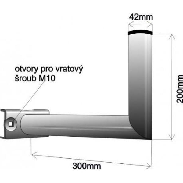 Držák antény na stožár,  žárový zinek,  délka 30cm1