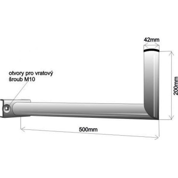 Držák antény na stožár,  žárový zinek,  délka 50cm1