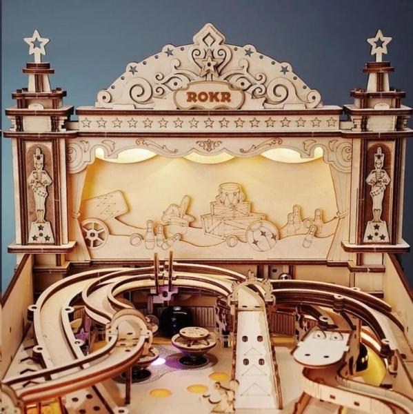 RoboTime 3D Dřevěné puzzle Hrací automat - Pinball Machine4