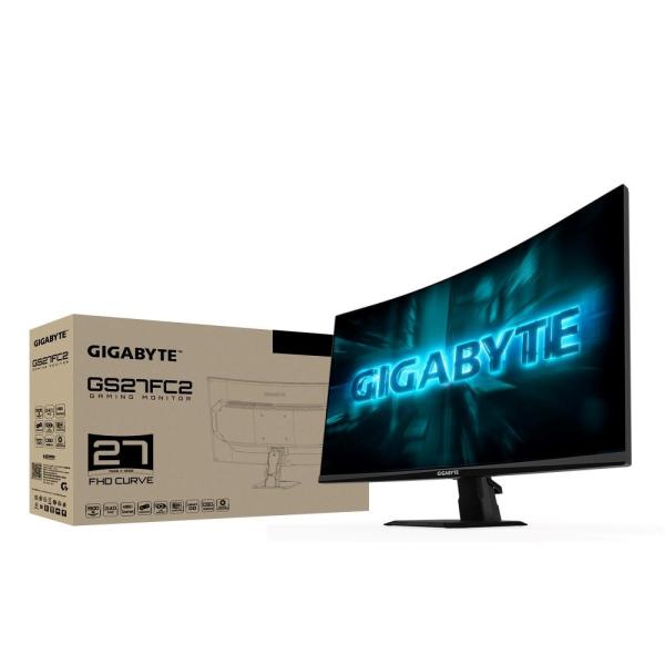 GIGABYTE LCD - 27" Gaming monitor GS27FC2,  Prohnutý VA 1500R,  1920x1080 FHD,  240Hz,  3000:1,  350cd/ m2,  1ms,  2xHDMI,  1xDP1