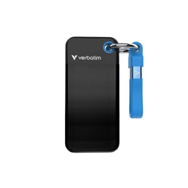 VERBATIM Externí SSD Pocket SSD 2TB,  USB-C 3.1,  černá/ modrá