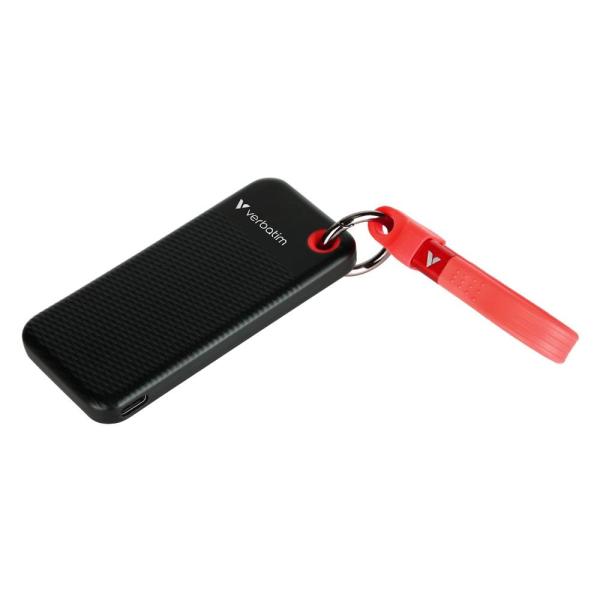 VERBATIM Externí SSD Pocket SSD 2TB,  USB-C 3.1,  černá/ červená