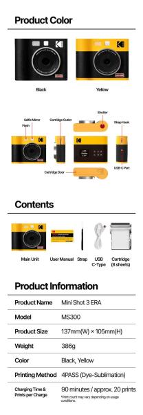 KODAK instantní fotoaparát Cam Mini Shot 3 Era4