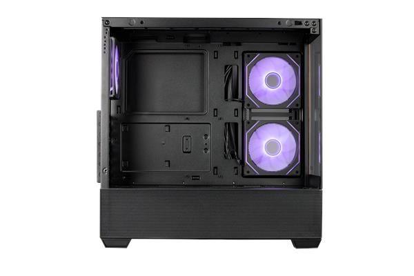 Cooler Master case Elite 690 Wood,  ATX,  Průhledná bočnice,  3x 120mm ARGB Fan,  Černá3