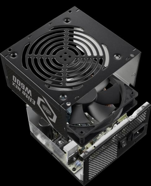 Cooler Master zdroj Elite NEX 600W 230V,  120mm,  80+ White,  Mesh (opletené kabely)2