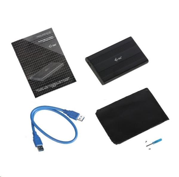 iTec USB 3.0 Externý pevný disk MySafe AluBasic Advance 6.4 cm / 2.5" pre pevné disky SSD SATA I/II/III, hliníkové puzd4