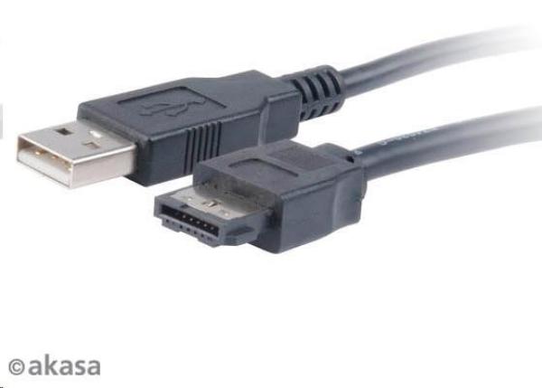 Adaptér AKASA HDD Flexstor ESATA,  2, 5" SATA HDD/ SSD na E-SATA,  40 cm1