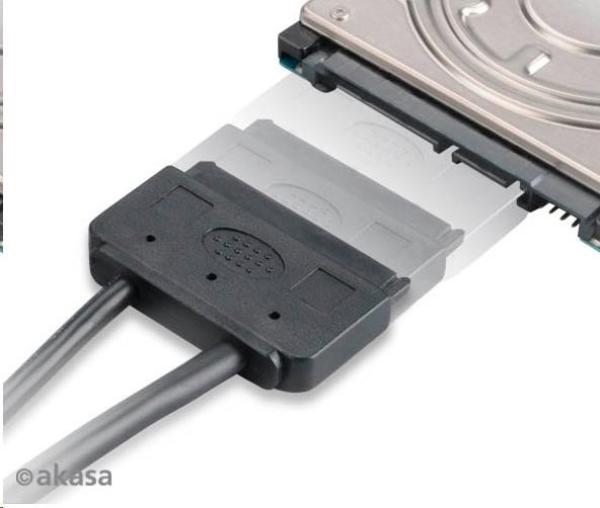 Adaptér AKASA HDD Flexstor ESATA,  2, 5" SATA HDD/ SSD na E-SATA,  40 cm2