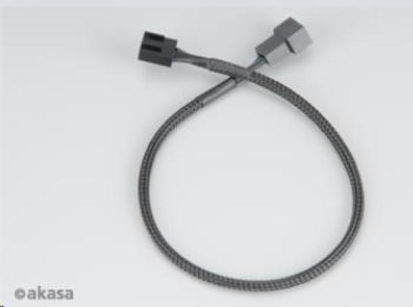 Predlžovací kábel AKASA k ventilátoru PWM,  30 cm (4pin pre ventilátory PWM,  3pin)