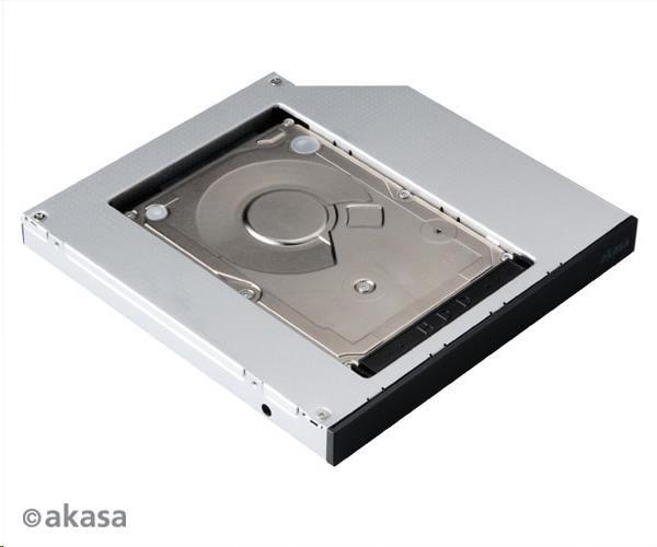 AKASA HDD box N.Stor S12,  2.5" SATA HDD/ SSD v šachte pre optickú jednotku SATA (výška HDD do 13 mm)1