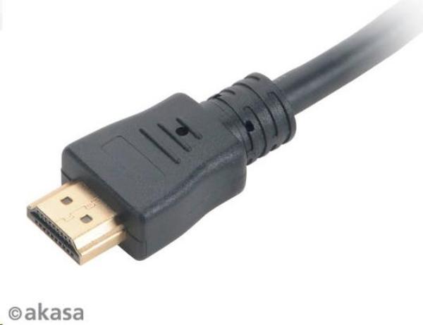 Kábel AKASA DVI-D na HDMI,  pozlátené konektory,  2 m1
