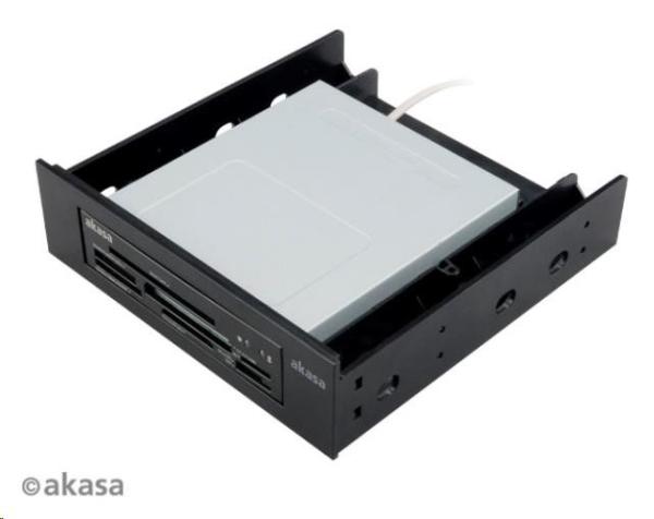 Montážna súprava AKASA pre 3,5" HDD v 5,25" pozícii, 1x 3,5" alebo 2,5" HDD/SSD, plast, čierna3