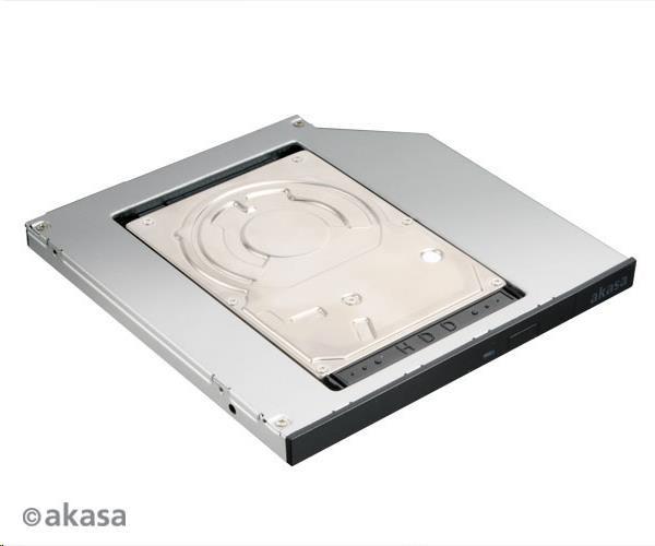 AKASA HDD box N.Stor S9,  2.5" SATA HDD/ SSD v šachte pre optickú jednotku SATA (výška HDD do 9, 5 mm)1