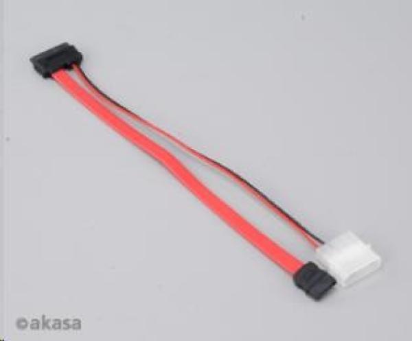 AKASA SATA kábel pre tenké optické mechaniky,  pre systémy mini-ITX,  20 cm