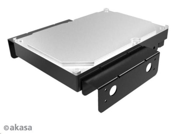 Montážna súprava AKASA pre 3, 5" HDD v 5, 25" pozícii,  čierna