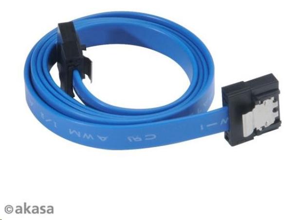 AKASA Super tenký dátový kábel SATA3 pre HDD,  SSD a optické mechaniky,  modrý,  50 cm1