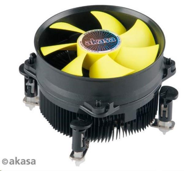 AKASA chladič CPU AK-CC7117EP01 LGA115X,  92mm ventilátor s nízkou hlučnosťou PWM,  pre CPU so spotrebou do 95W