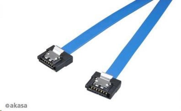 AKASA Super tenký dátový kábel SATA3 pre HDD,  SSD a optické mechaniky,  modrý,  15 cm