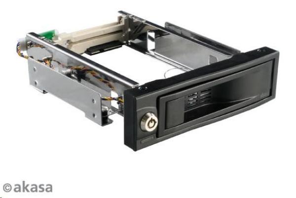 AKASA HDD box Lokstor M52,  1x 3.5" pevný disk SATA do 5.vnútorná poloha 25",  čierna0