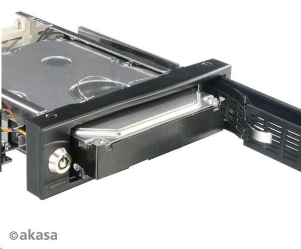 AKASA HDD box Lokstor M52,  1x 3.5" pevný disk SATA do 5.vnútorná poloha 25",  čierna1
