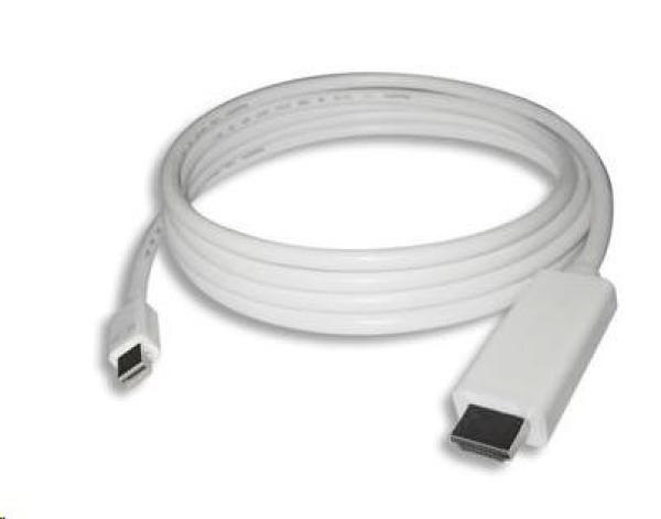 PremiumCord kábel miniDP - HDMI M/ M 1m, biela