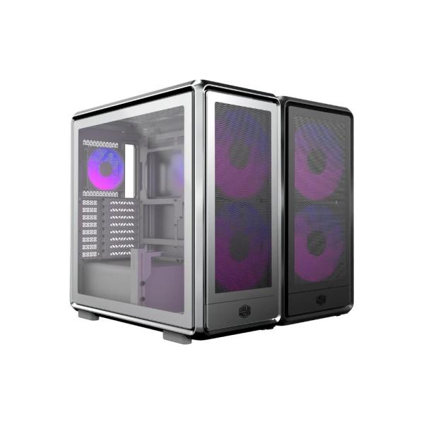 Cooler Master case MasterFrame 600 Mesh Black ARGB,  Průhledná bočnice,  ATX,  2x 200mm ARGB Fan,  1x 120mm ARGB Fan,  Černá
