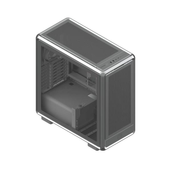Cooler Master case MasterFrame 600 Mesh Silver ARGB,  Průhledná bočnice,  ATX,  2x 200mm ARGB Fan,  1x 120mm ARGB Fan,  Šedá8