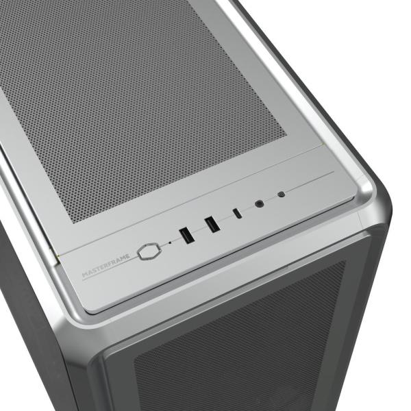 Cooler Master case MasterFrame 600 Mesh Silver ARGB,  Průhledná bočnice,  ATX,  2x 200mm ARGB Fan,  1x 120mm ARGB Fan,  Šedá10