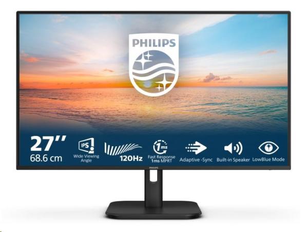 Philips/ 27E1N1200A/ 27"/ IPS/ FHD/ 120Hz/ 4ms/ Čierna/ 3R