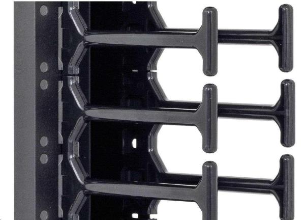 TRITON vertikální vyvazovací panel 32U,  dvouřadý,  pro rozvaděče šířky 800mm z řady RMA,  RZA,  RDA,  RTA,  RYA,  černý