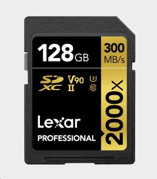 Lexar SDXC Pro 2000X UHS-II U3 R300/ W260 (V90) 128GB