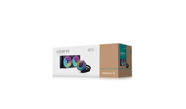DEEPCOOL Vodní chladič LE240 V2,  ARGB,  2x120mm,  AM5,  LGA1851,  černá1