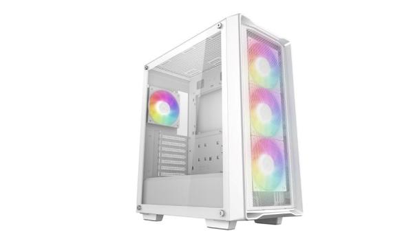 DEEPCOOL Case CG580 WH,  ATX,  Průhledná bočnice,  bílá
