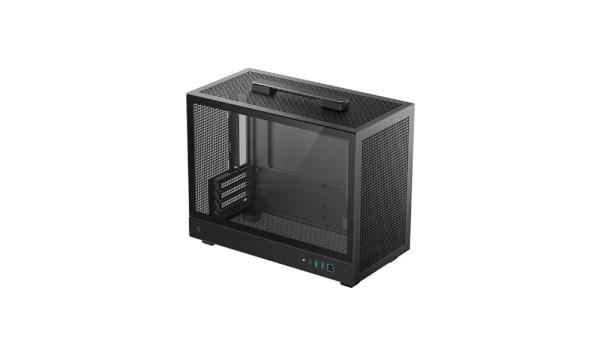 DEEPCOOL Case CH160 PLUS,  mATX,  Průhledná bočnice,  černá